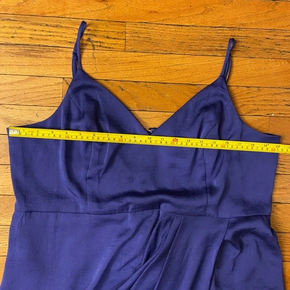 Express Satin Faux Wrap Maxi/Midi Dress - Picture 12 of 15